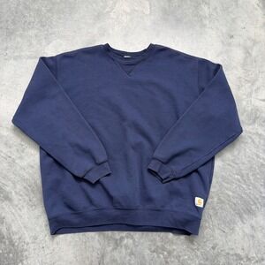 Vintage Carhartt 2XL Navy Blue Sweatshirt Pullover